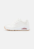 Skechers UNO - Trainers - white/light pink
