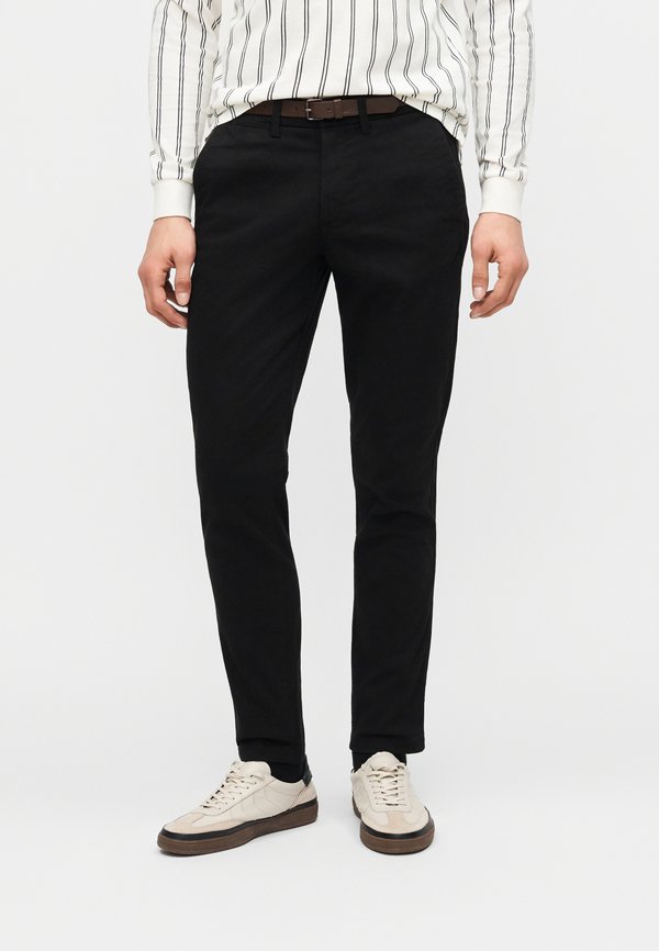 Jack & Jones JPSTMARCO ADAM BELTED - Chinos - black
