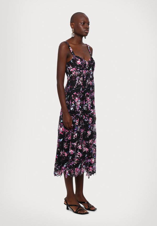 ML Monique Lhuillier MANON SLEEVELESS MIDI DRESS