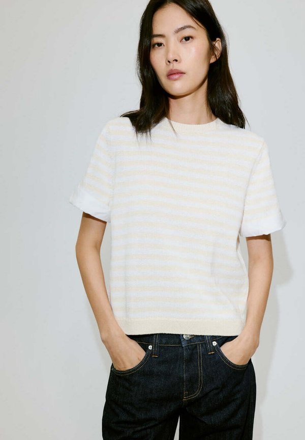 Mango ADULT - Print T-shirt - white