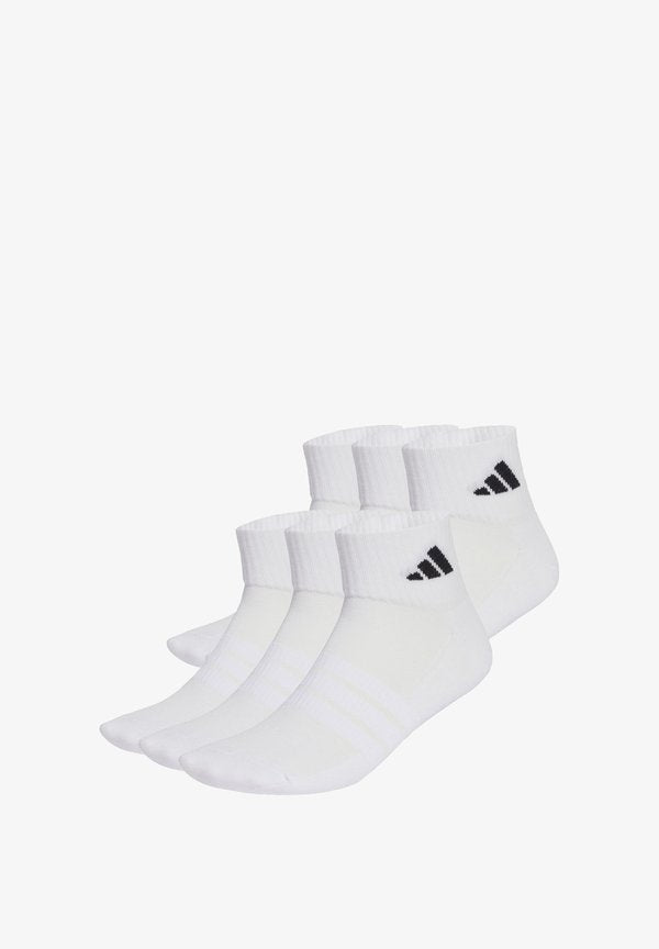 adidas Performance CUSHIONED ESSENTIALS ANKLE UNISEX 6 PACK - Sports socks - white/white/black