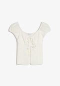 Bershka RUSTIC WITH TIES - Blouse - white