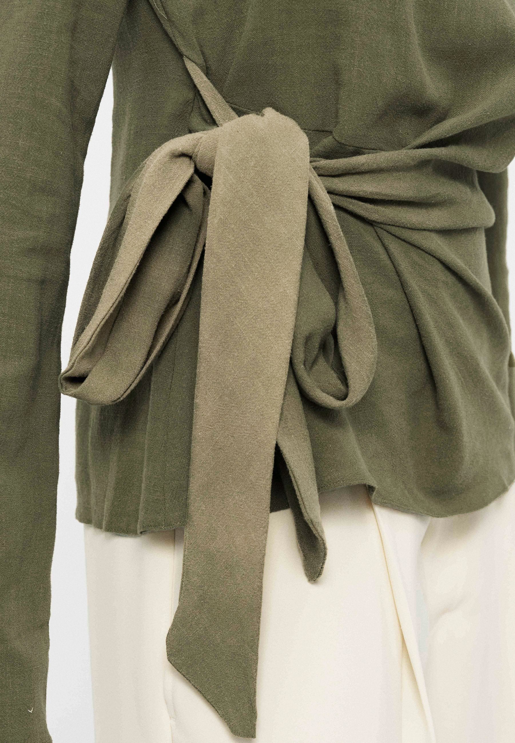 Anna Field LINEN LONG SLEEVES TIED BLOUSE