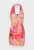 Jaded London RING DETAIL DRESS LUMEN RIVER PRINT