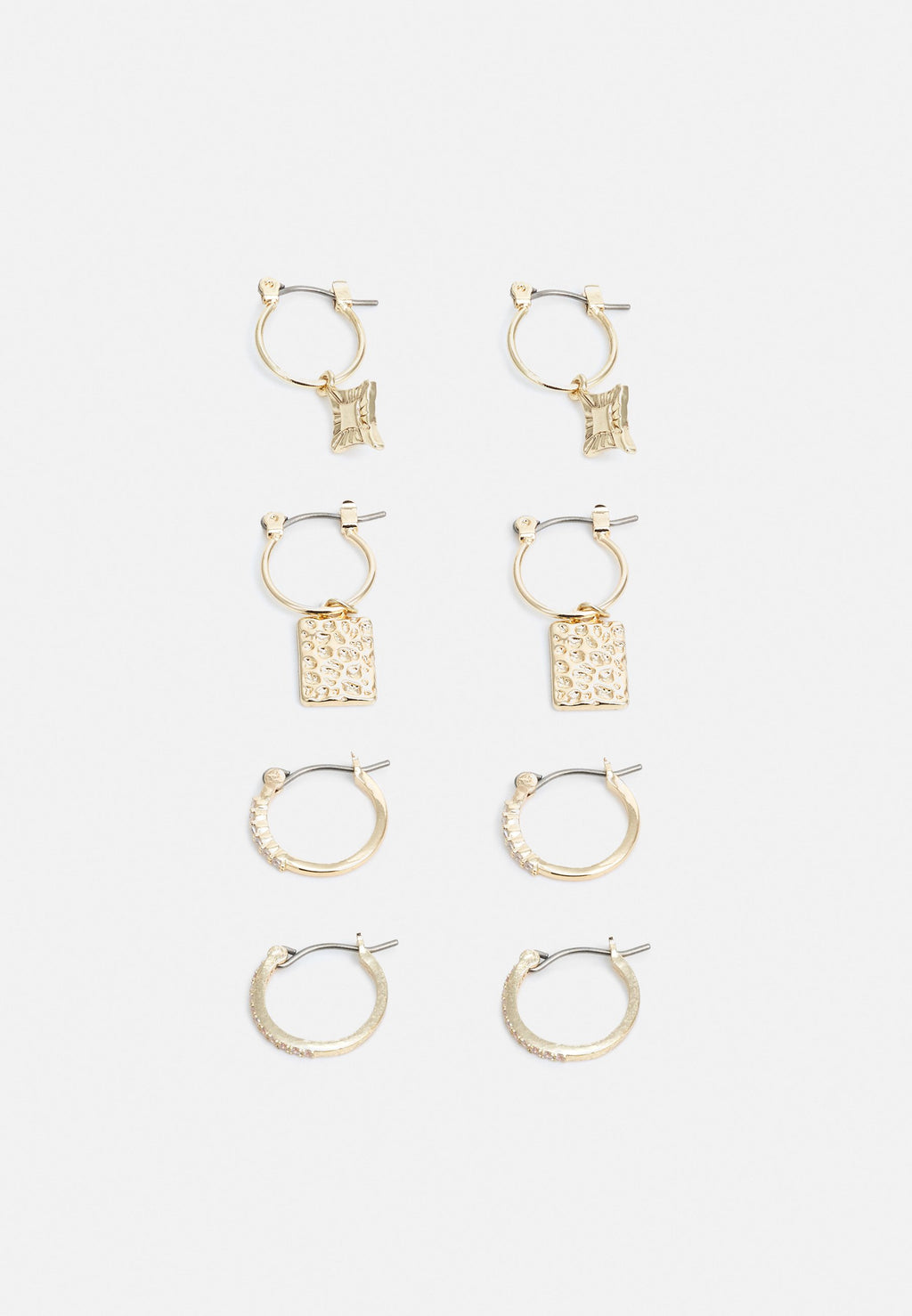 Pieces PCDICTA HOOP EARRINGS 4 PACK
