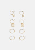 Pieces PCDICTA HOOP EARRINGS 4 PACK