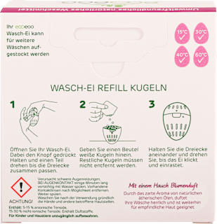 Waschei mit Blumenduft Refill Kugeln Nachfüllpack Ecoegg