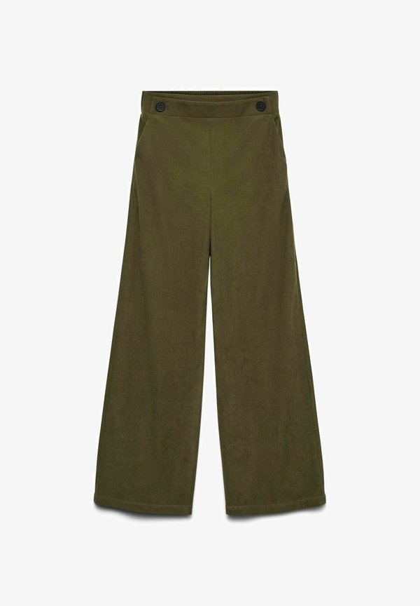 Vero Moda Wide-leg VMVILJA High waist Corduroy - Trousers - duffel bag