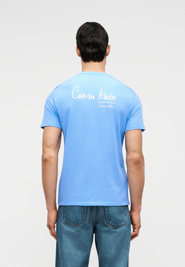 Calvin Klein Jeans GRAPHICS - Print T-shirt - blue descent