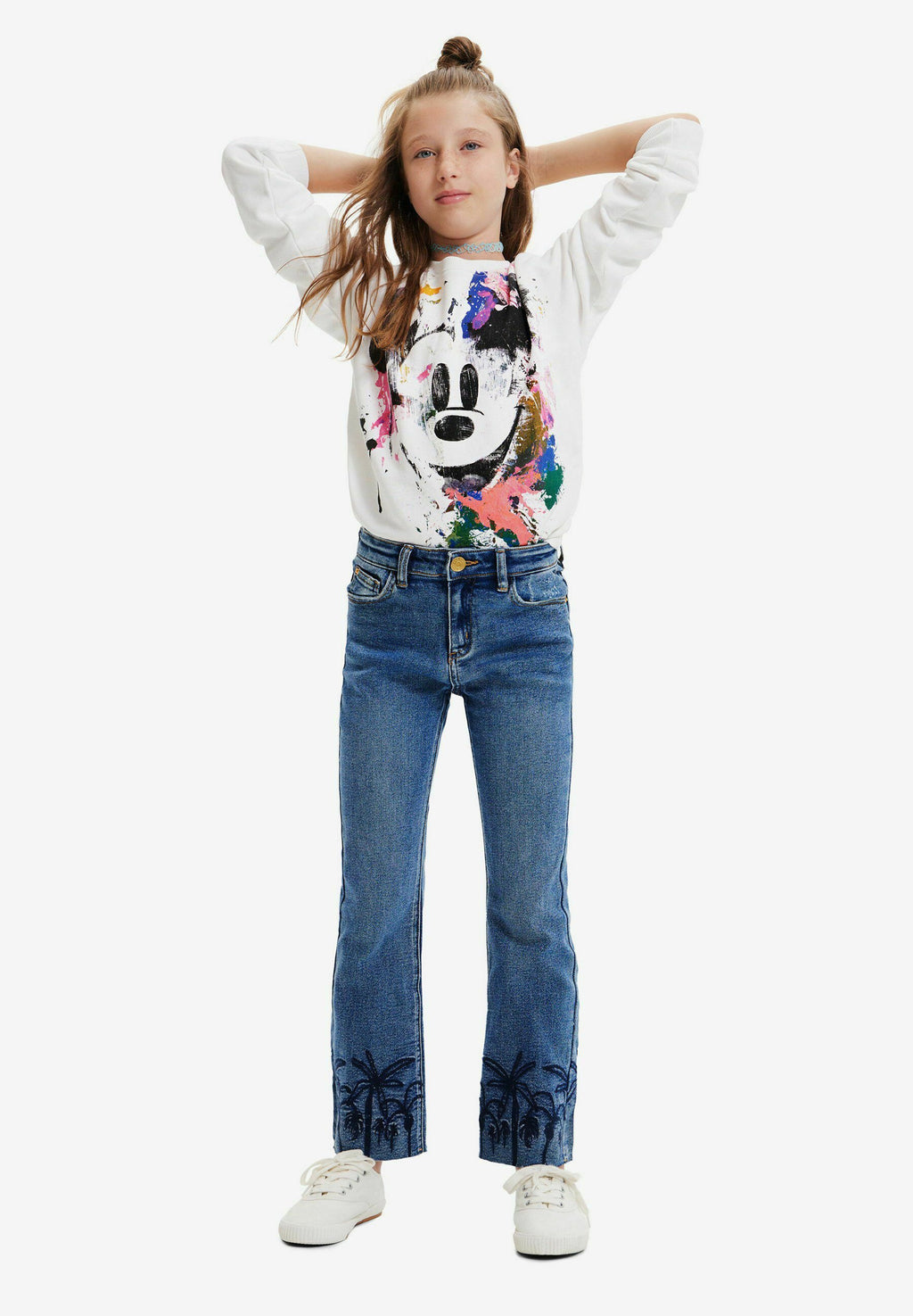 Desigual EMBROIDERED LONG FLARE