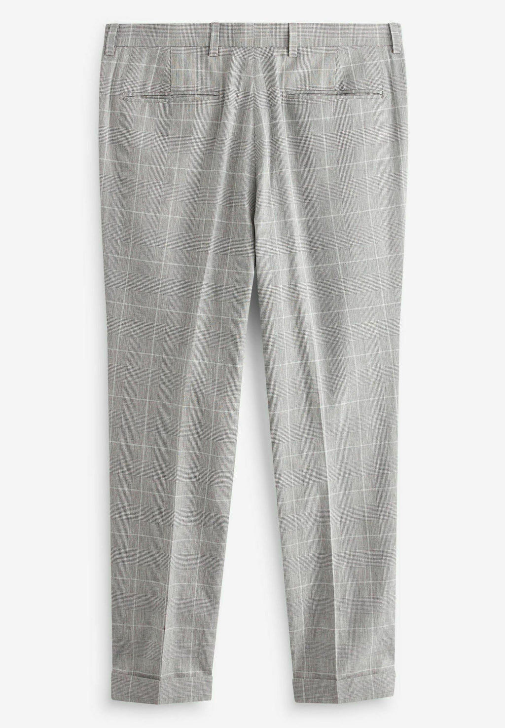 Next LINEN CHECK SUIT TROUSERS SLIM FIT