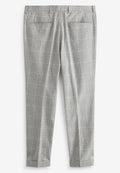 Next LINEN CHECK SUIT TROUSERS SLIM FIT