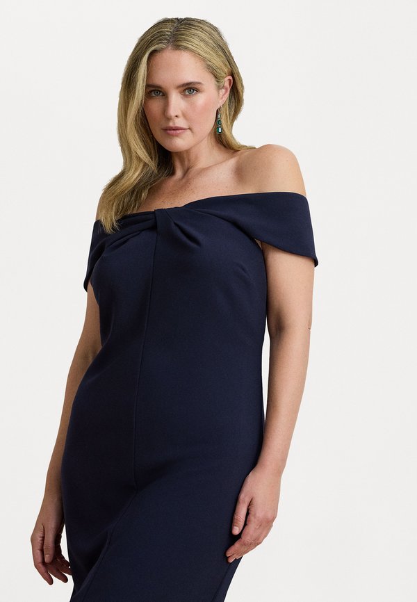 Lauren Ralph Lauren Woman TWIST-FRONT CREPE COCKTAIL DRESS
