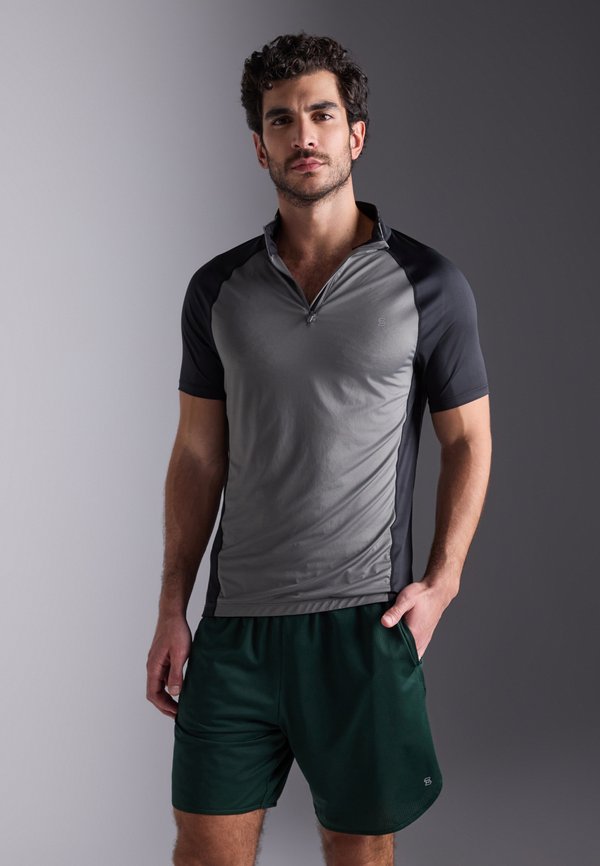 Pier One Sport by Zalando SHORT SLEEVE CYCLING JERSEY WITH 1/4 ZIP AND BACK POCKET