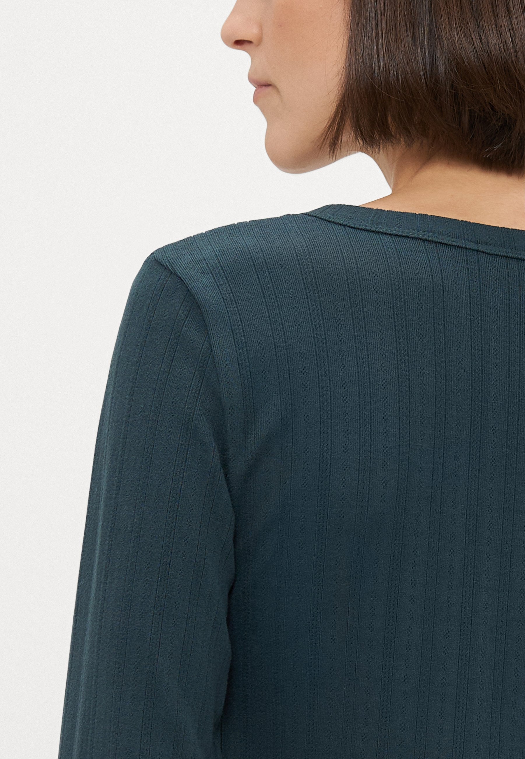 Abercrombie & Fitch POINTELLE LONG SLEEVE SHIRT