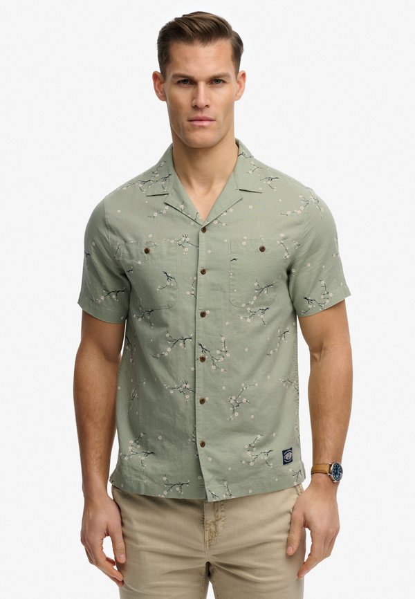 Superdry & Co SUPERDRY SHORT SLEEVE PRINTED BEACH SHIRT.. - Beach accessory - shibori blossom sage