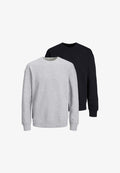 Jack & Jones 2ER PACK - Sweatshirt - schwarz hellgrau