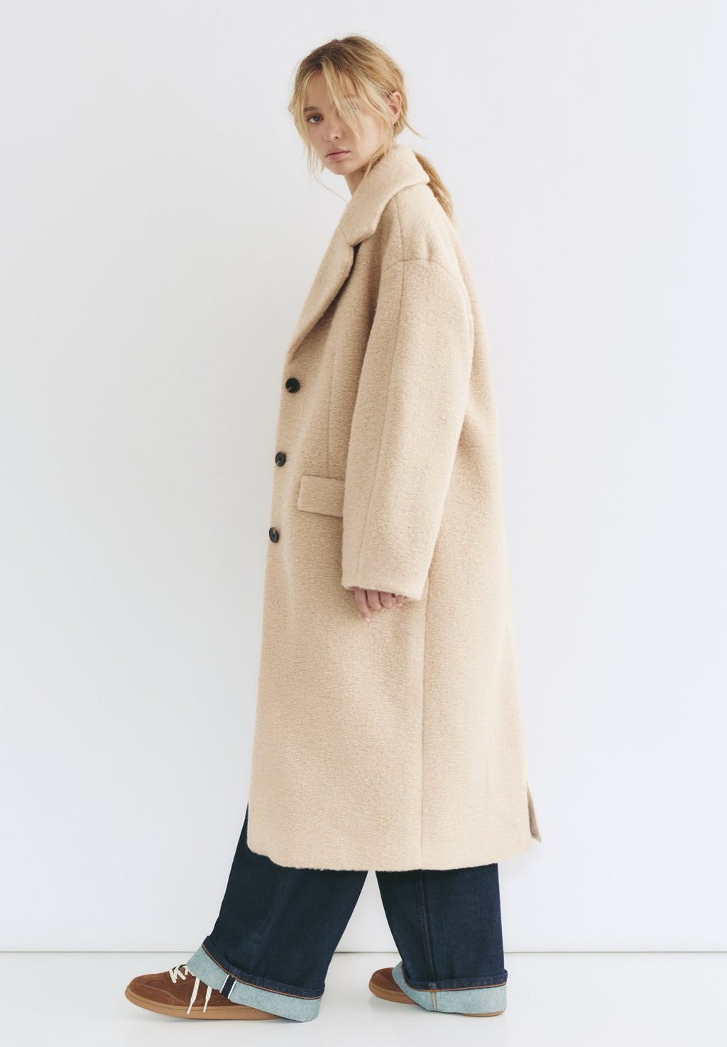 PULL&BEAR LONG BOUCLÉ