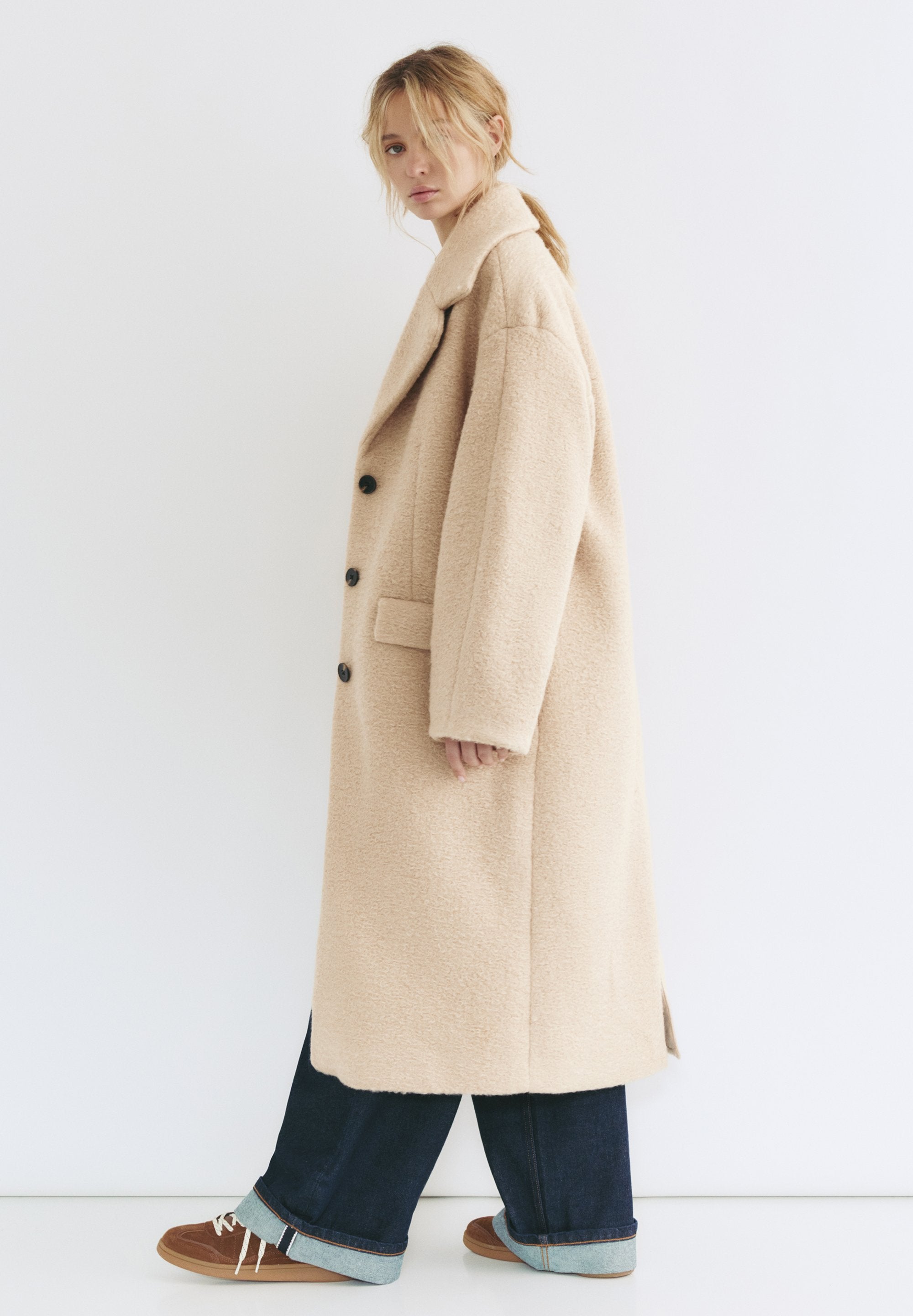 PULL&BEAR LONG BOUCLÉ