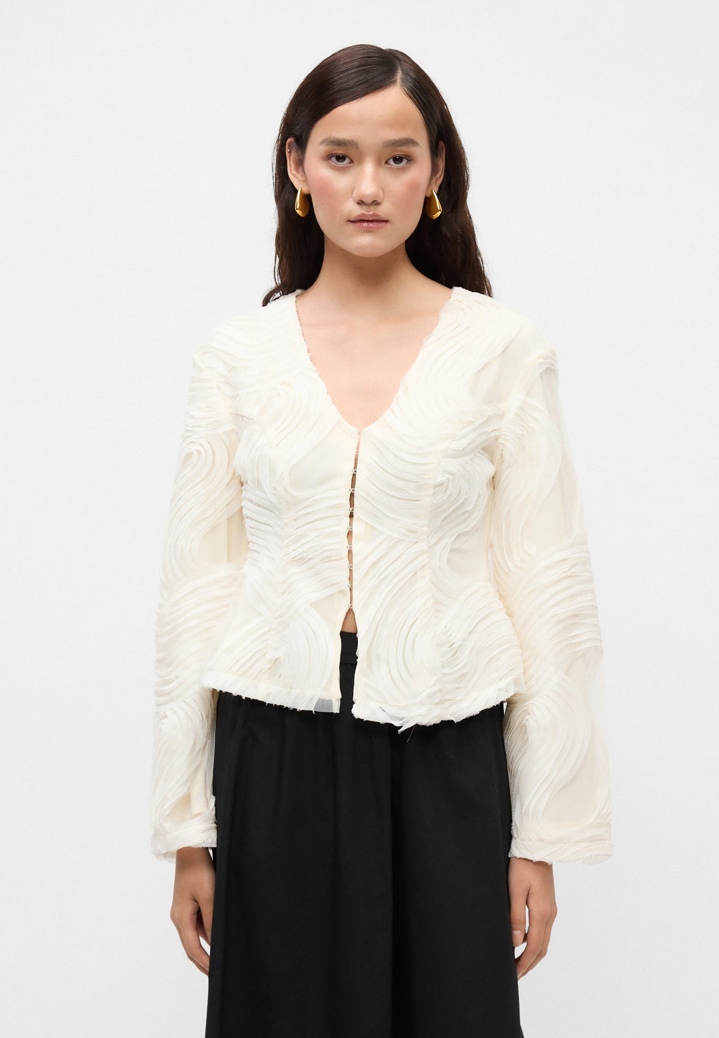 Gina Tricot SHAPED PUFF SLEEVE BLOUSE