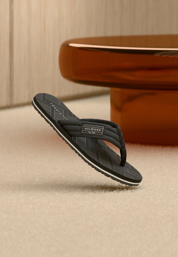 Tommy Hilfiger FLAG PATCH - T-bar sandals - black