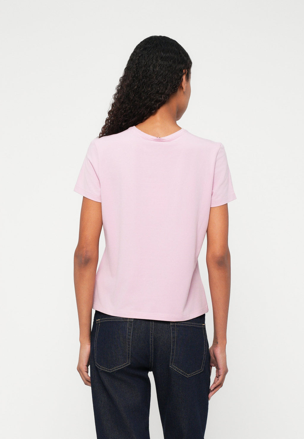 LOGO EMBROIDERY JERSEY CREW NECK T-SHIRT Media 4