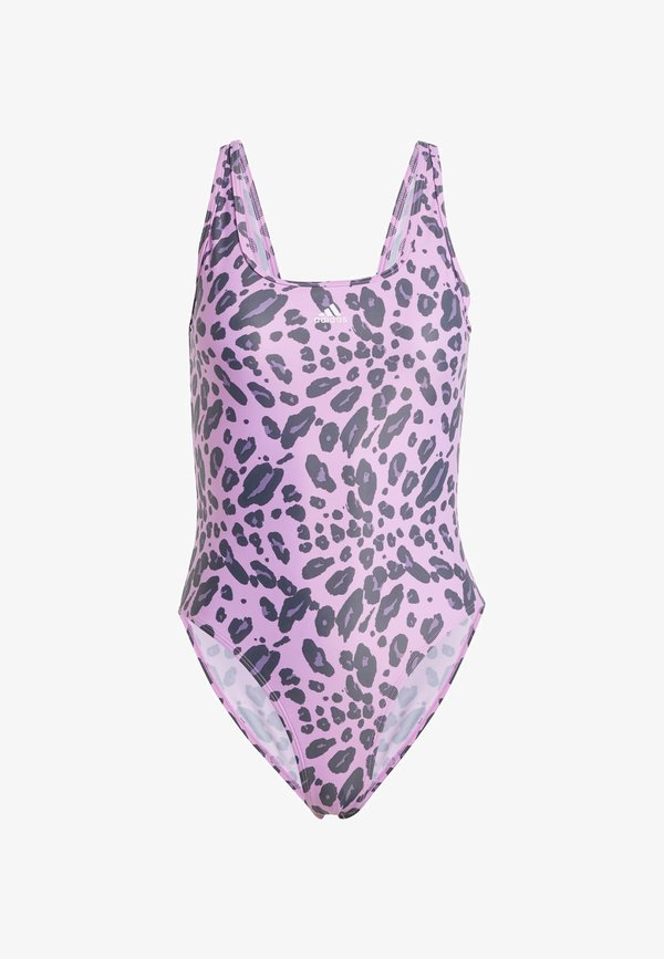 adidas Sportswear ESSENTIALS ANIMAL U-BACK - Swimsuit - preloved purple   white