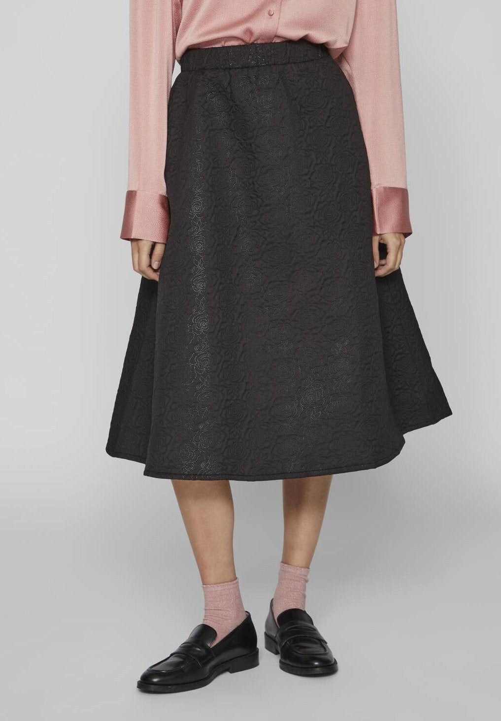 VILA VIMALA VOLUME MIDI SKIRT
