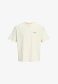 Jack & Jones JORATOCHA SKETCH BACK TEE SS CREW NECK - Print T-shirt - antique white