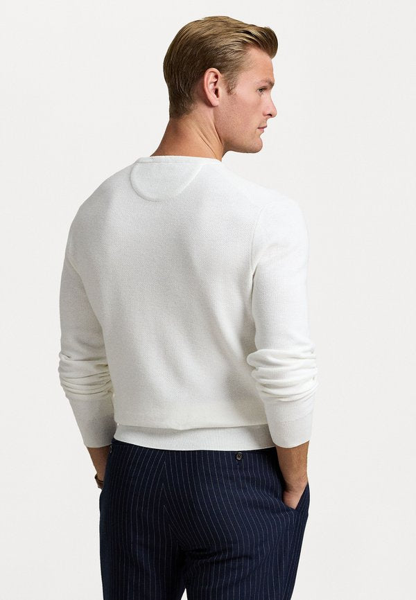 Polo Ralph Lauren MESH-KNIT COTTON CREWNECK SWEATER
