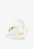 Puma POCKET TRAGE - Cross body bag - white-archive gold