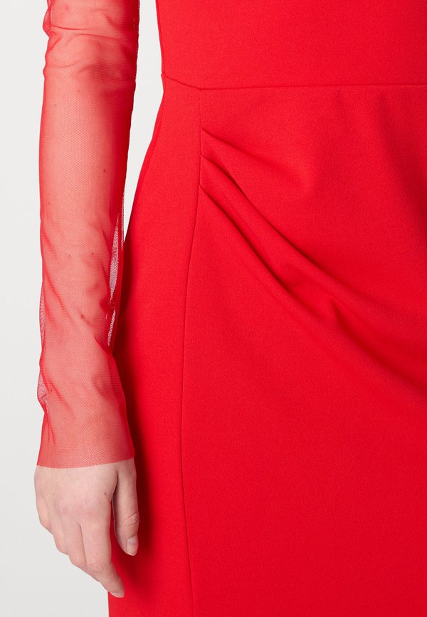 WAL G. ABBI MESH SLEEVE MAXI DRESS