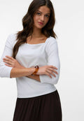 Vero Moda VMROSA - Long sleeved top - bright white