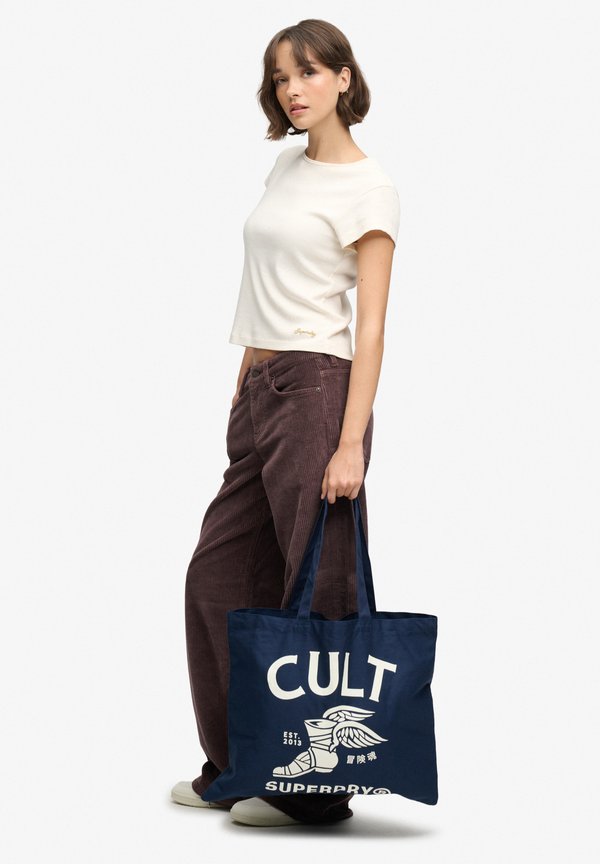 Superdry & Co CULT BY - Tote bag - richest navy/off white