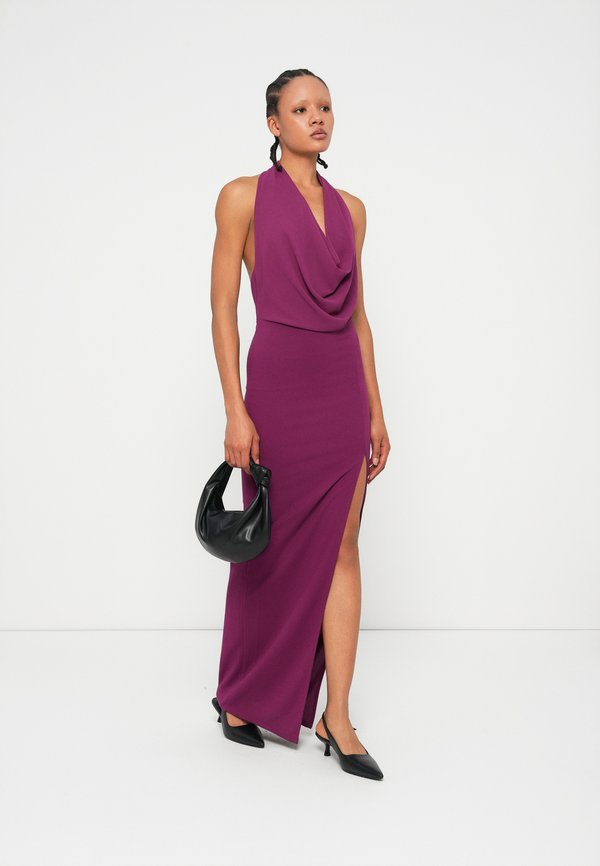 WAL G. JASMIN COWL NECK HALTER MAXI