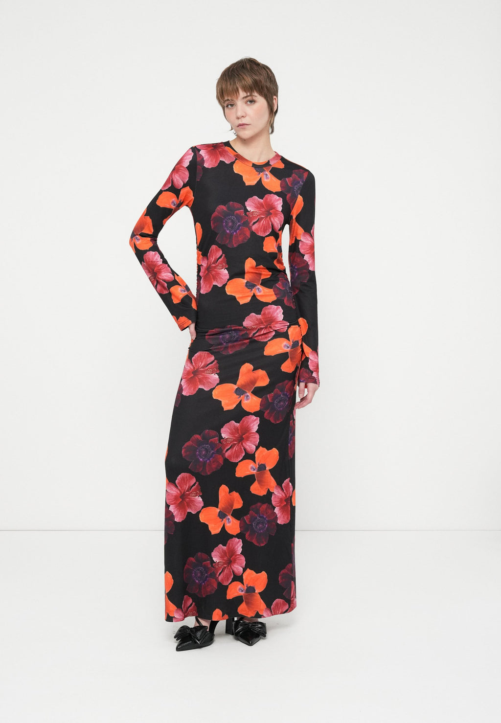 Colourful Rebel MAUDE MULTI FLOWER MAXI DRESS