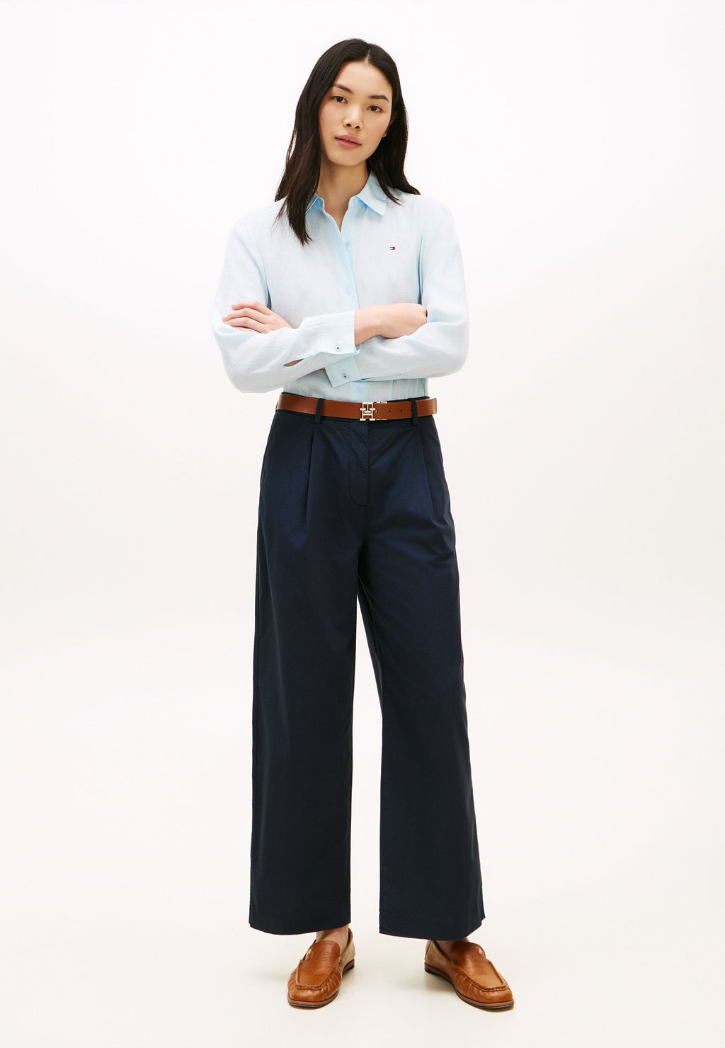 WASHED WIDE LEG TROUSERS Media 2