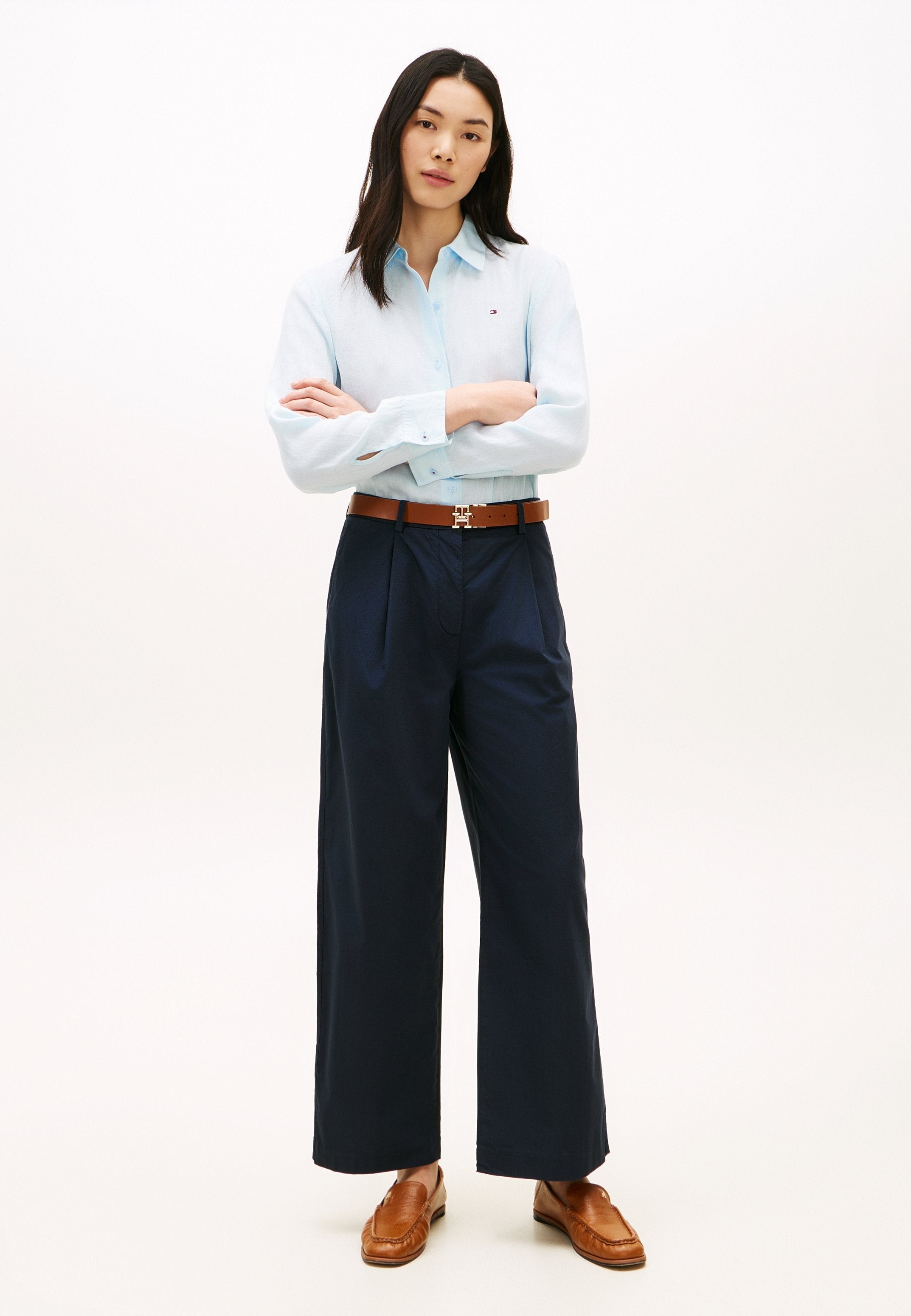 WASHED WIDE LEG TROUSERS Media 2