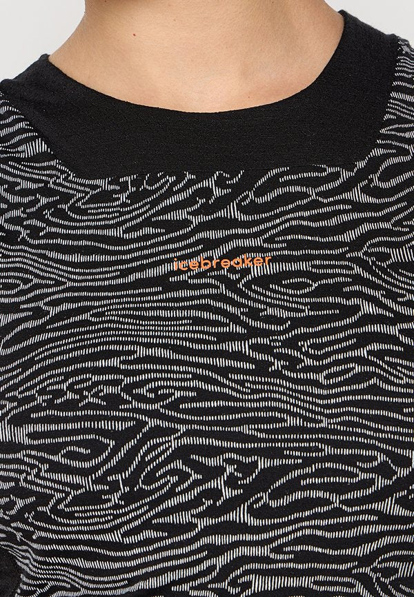 icebreaker MERINO 125 LIGHT WEIGHT ZONEKNIT CROPPED O LINES