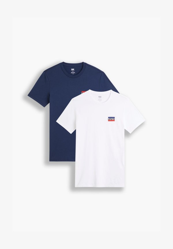 Levi's® 2 PACK - Basic T-shirt - white/blue