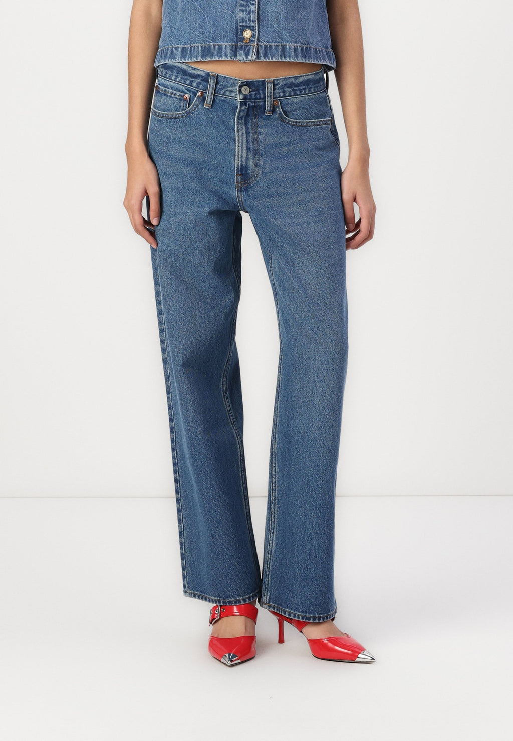 Abercrombie & Fitch Mid-rise slouchy jeans