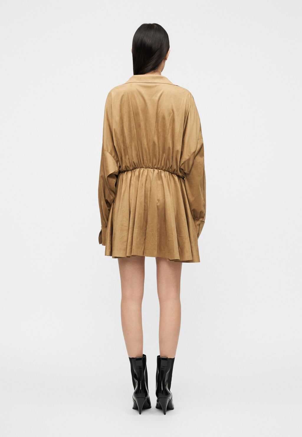 Norma Kamali SUPER OVERSIZED FLARED MINI DRESS