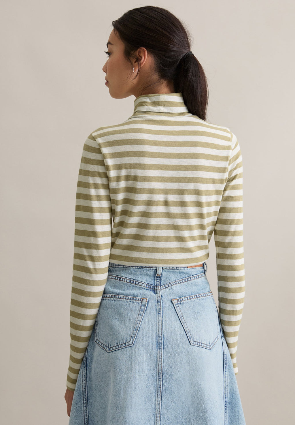 Marc O'Polo DENIM TURTLENECK STRIPES
