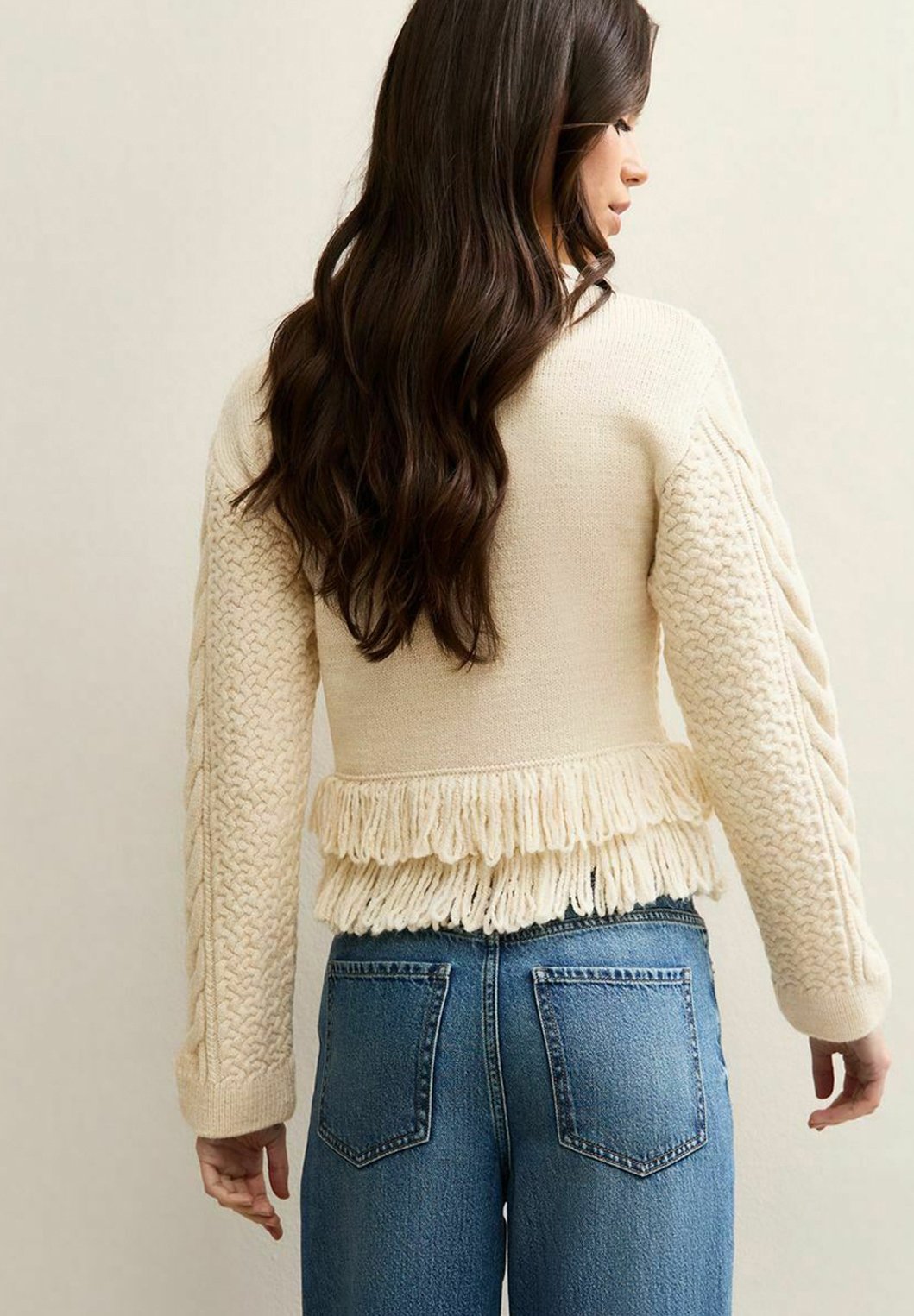 New Look CABLE  FRINGE HEM