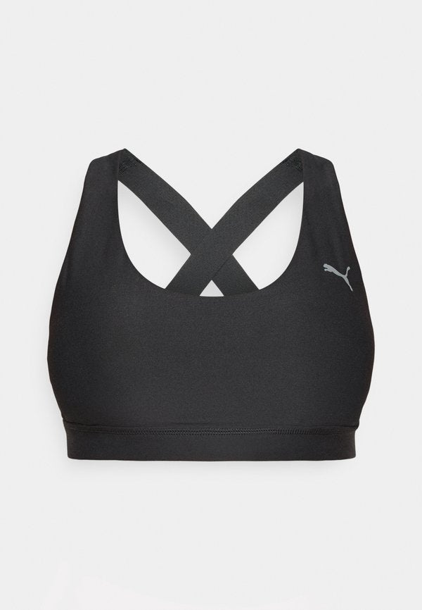Puma CLOUDSPUN BRA - MID - Medium support sports bra - black