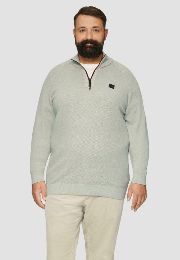 s.Oliver MIT HOCHGESCHLOSSENEM KRAGEN - Jumper - helles beige
