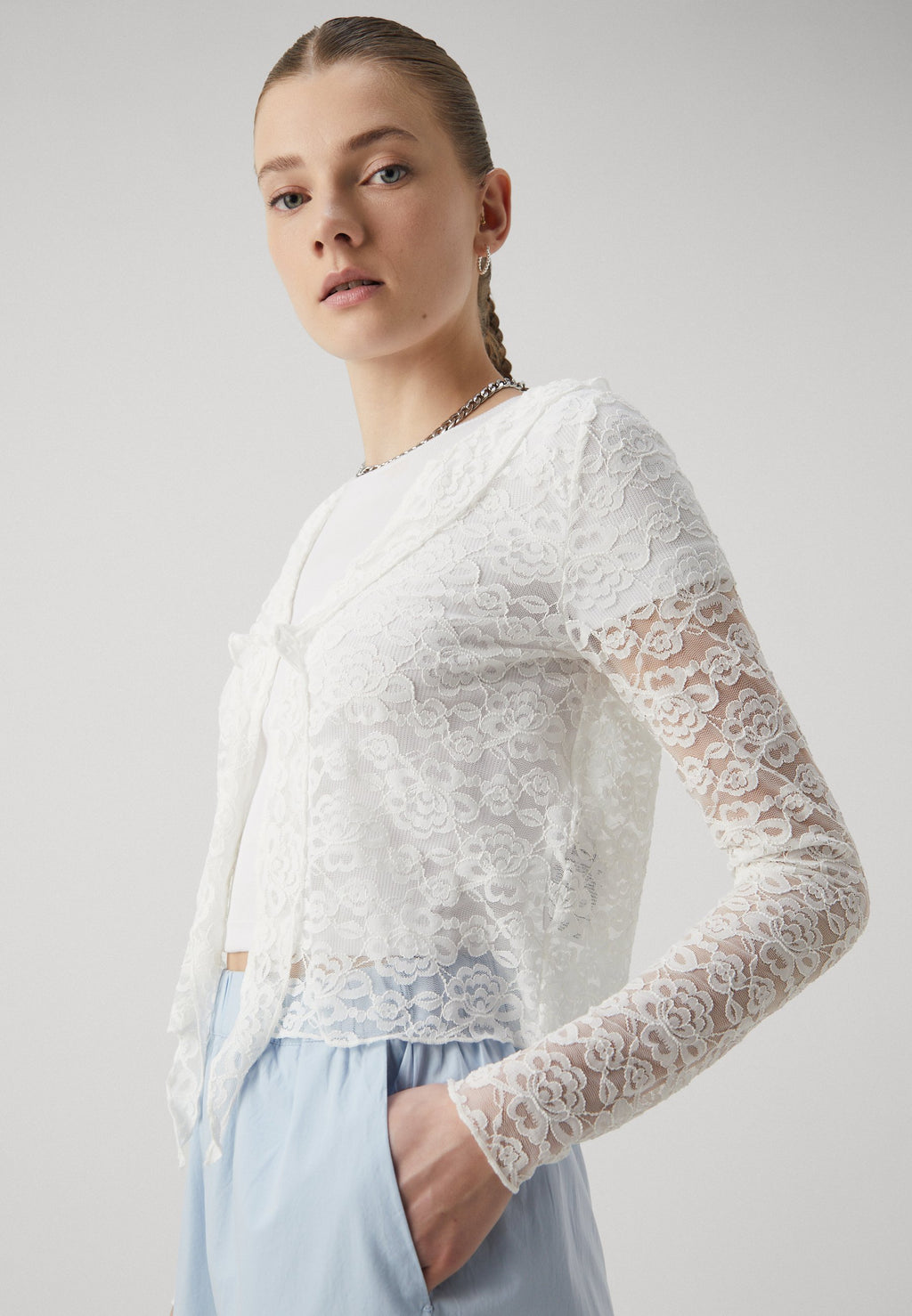 Pieces PCSLATE V NECK CARDIGAN