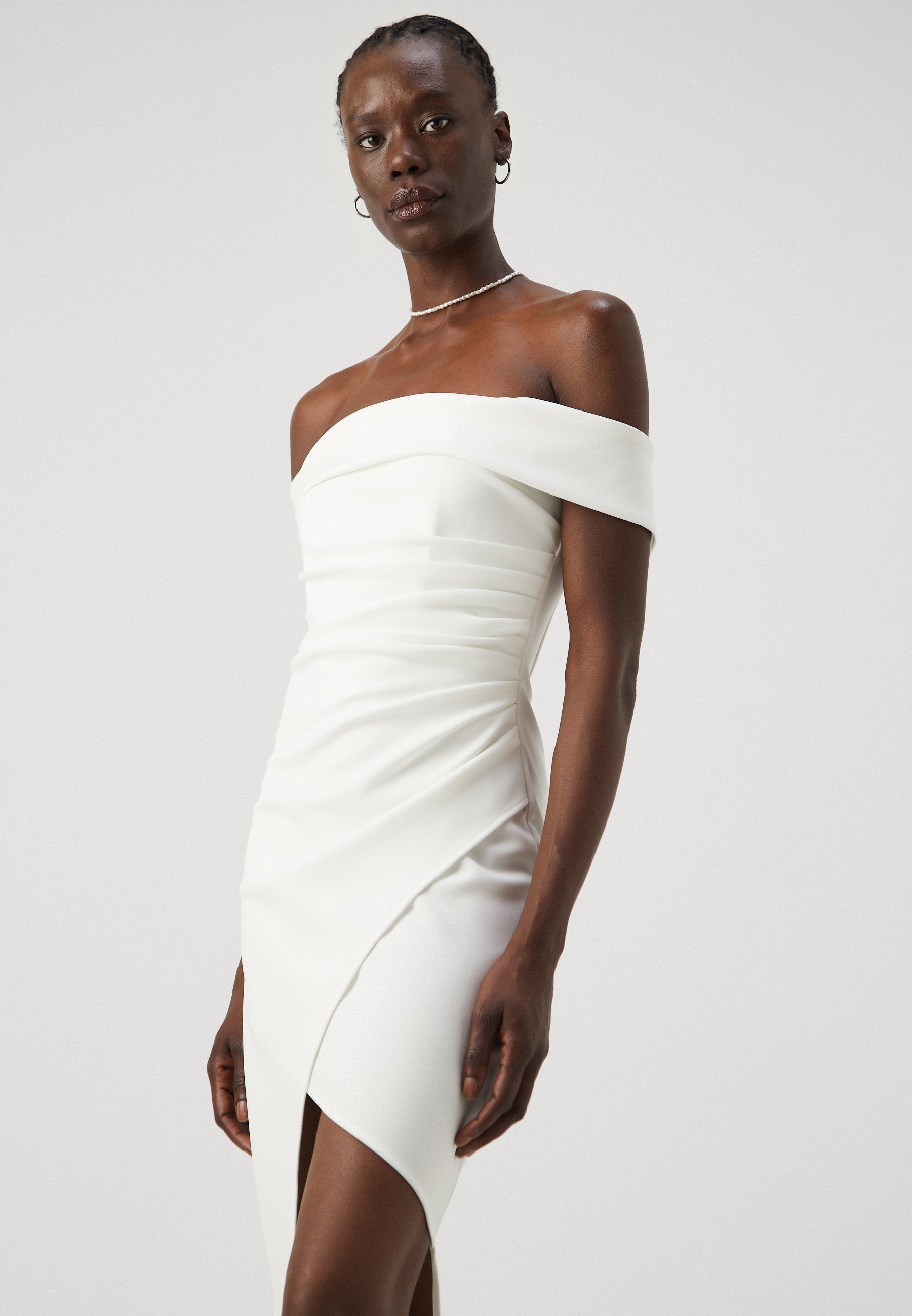 WAL G TALL WEDDING VINCENZO ROUCHED MIDI