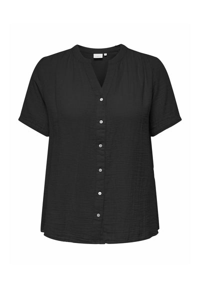 CARTHYRA S/S BUTTON TOP WVN