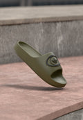 adidas Originals ADILETTE 00S UNISEX - Mules - olive strata/core black